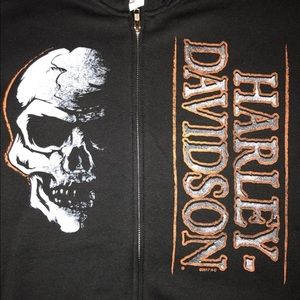 H-D Skull Zippered Hoodie | XL 💀🖤🏍